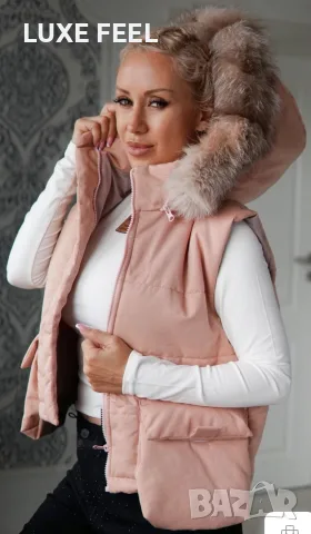 ⚜️Дамски Елек - Естествен Косъм , снимка 3 - Елеци - 56076364