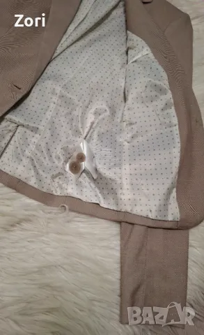 ЕЛЕГАНТНО и СТИЛНО вталено сако в два цвята - бежов и графит, снимка 3 - Сака - 48910667