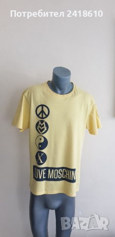 LOVE MOSCHINO Cotton Made in Italy Mens  Size L ОРИГИНАЛ! Мъжка Тениска!, снимка 2 - Тениски - 40565531