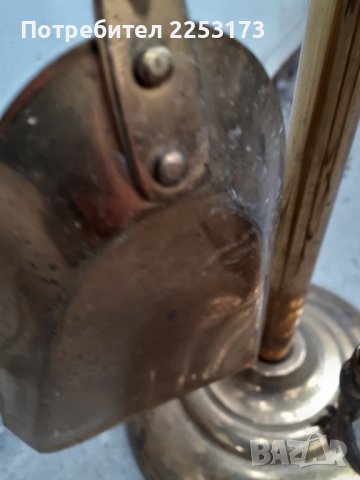 Датски месингов комплект за камина, снимка 4 - Декорация за дома - 42356240