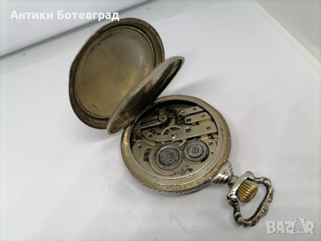голям сребърен джобен часовник , снимка 5 - Антикварни и старинни предмети - 44288727