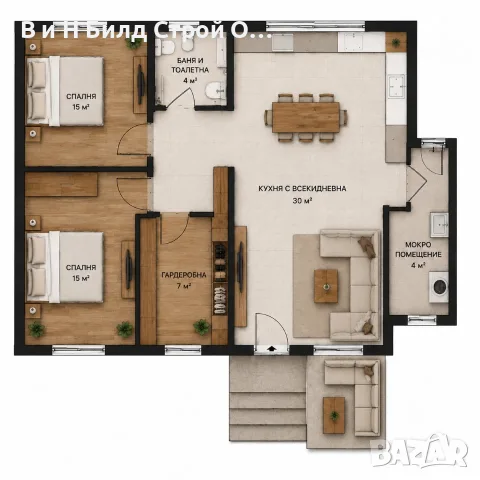 Сглобяема къща 75 м² | 2+1 | Всичко включено до етап ТАПА, снимка 2 - Монтажи - 55844100