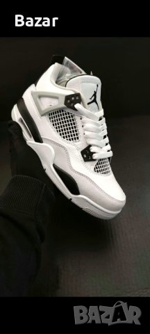 Nike Air Jordan Retro 4 Military Black White Panda Размер 37.5 Номер 23.5см Дамски Обувки Бели, снимка 5 - Кецове - 41425074