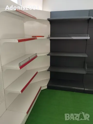 Нови метални крайстенни, ъглови стелажи. Стелажи с перфо-гръб. 