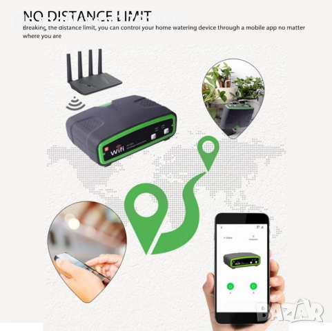 Комплект за автоматично капково напояване за 20 саксии, DIY WiFi управление от приложение, снимка 7 - Напояване - 52042896