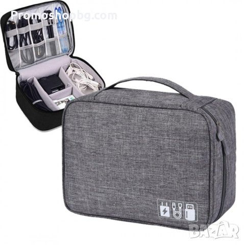 Органайзер за пътуване за Електроника, 24х18х10 см, Сив