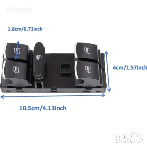 Бутони за ел. стъкла, за VW Golf, Jetta, Passat, Caddy, Touareg, 10 пина, снимка 4 - Аксесоари и консумативи - 48803368