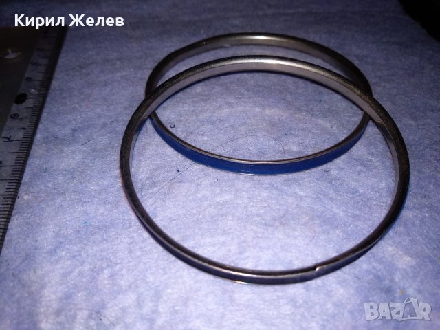 ДВЕ ЕЛЕГАНТНИ МОДНИ АРТ СТОМАНЕНИ ГРИВНИЧКИ СИНЯ и ЧЕРНА 37964, снимка 8 - Гривни - 40836422