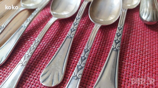 Сребърни прибори лъжици лъжички ножове , снимка 5 - Антикварни и старинни предмети - 39903473