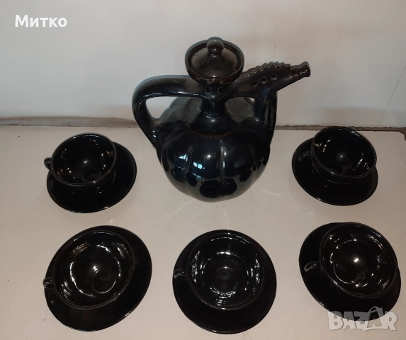 Ретро керамични Битови сервизи за ракия, снимка 15 - Сервизи - 52860811