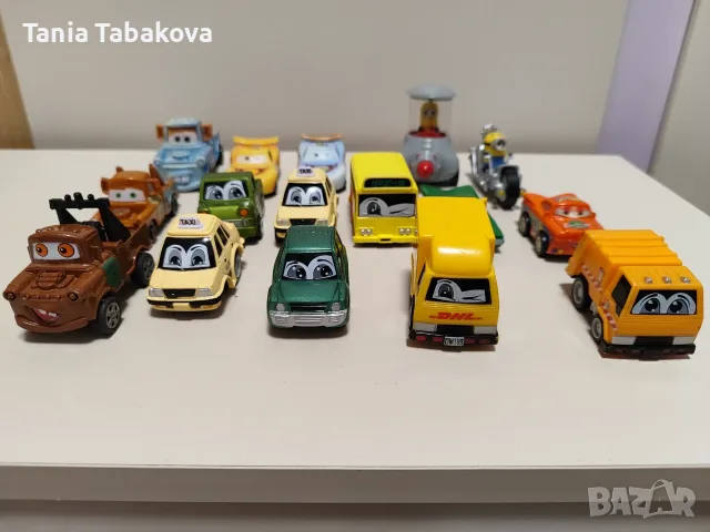 Комплект 15 колички, Маккуин, Миньони и други 
