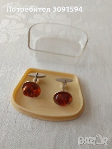   Соц Копчета ,Ръкавели, Бутонели от кехлибар , снимка 7 - Антикварни и старинни предмети - 44384665