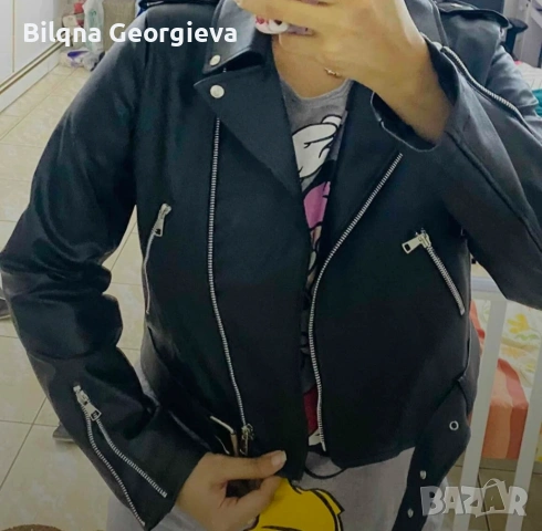 Дамско кожено яке , снимка 3 - Якета - 53065323