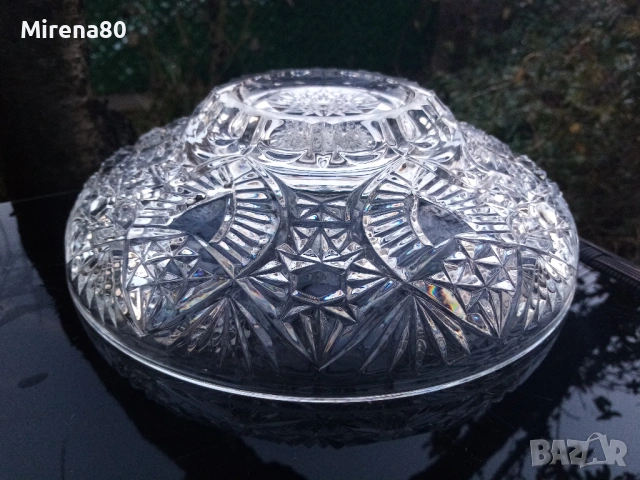 Голяма кристална фруктиера, снимка 5 - Чинии - 53739741