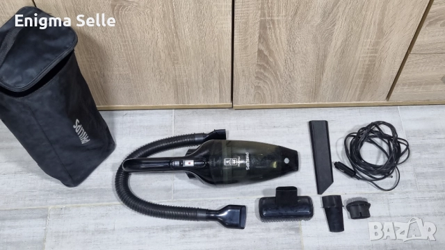 Ръчна прахосмукачка Philips FC6141/01, MiniVac Bagless, 120W, Cyclonic, Car plug 12V за автомобил 