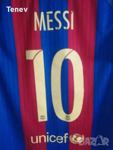Барселона Меси оригинална футболна тениска фланелка Nike Messi Barcelona размер М 2016/2017 , снимка 3 - Тениски - 49404876