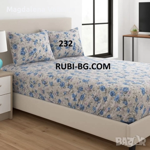 Чаршаф с ластик и 2 калъфки , снимка 3 - Спално бельо - 52800258