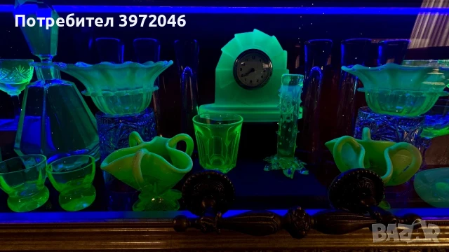 Ваза MURANO - УРАНОВО СТЪКЛО , снимка 6 - Антикварни и старинни предмети - 51310157