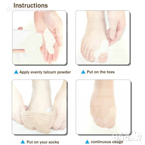 ( ДВОЕН ) Разделител за пръстите на крака, при изпъкнало кокалче, снимка 3 - Други - 44803393