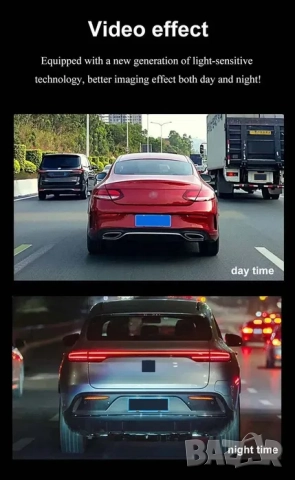 WIFI Видеорегистратор DVR с две камери за автомобили, нощно вижда, снимка 9 - Друга електроника - 52071765