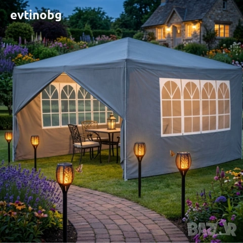 Просторна градинска шатра - стабилна конструкция и водоустойчива рамка