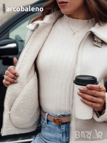 Дамско велурено яке с кожух KASAMIRA, 2цвята , снимка 6 - Якета - 48558374