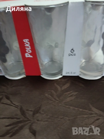 2 комплекта с по 6 чаши за вода нови, снимка 3 - Чаши - 53616932