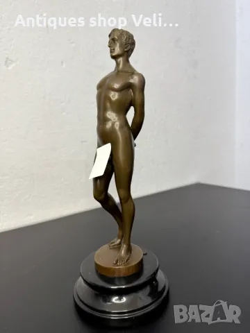 Еротична мъжка авторска бронзова фигура №6929, снимка 5 - Други ценни предмети - 50390842