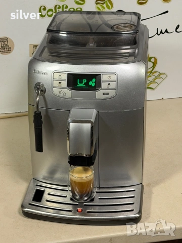 Кафемашина кафе автомат Saeco INTELİA с гаранция, снимка 2 - Кафемашини - 53691025