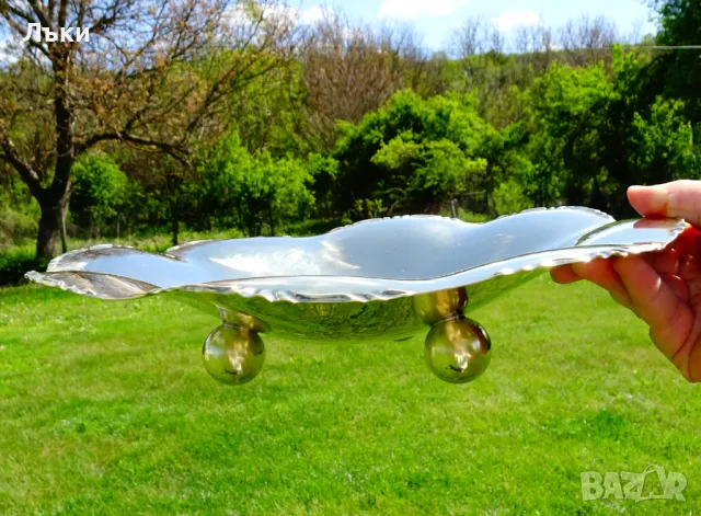 Бронзова фруктиера 31 см.,Quist,барок. , снимка 6 - Антикварни и старинни предмети - 28752748