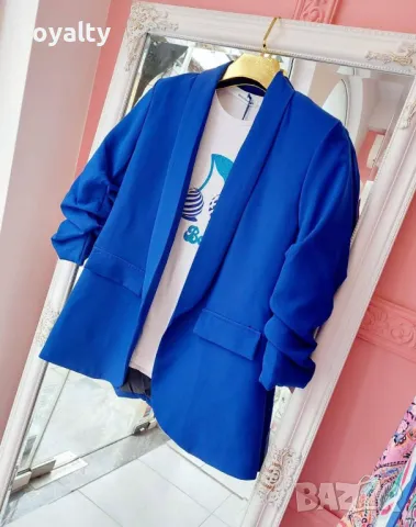 Синьо пролетно сако , снимка 2 - Сака - 49549247