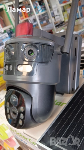Тройна соларна безжична въртяща камера WIFI 12MP, снимка 2 - Други - 53816721