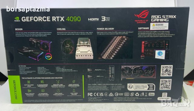 ASUS GeForce RTX 4090 ROG Strix O24G, 24576 MB GDDR6X, снимка 2 - Видеокарти - 40029808