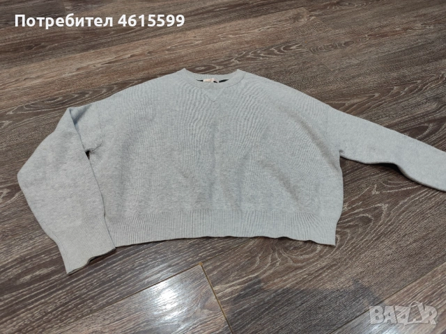 Сива блузка, снимка 3 - Блузи с дълъг ръкав и пуловери - 53650238