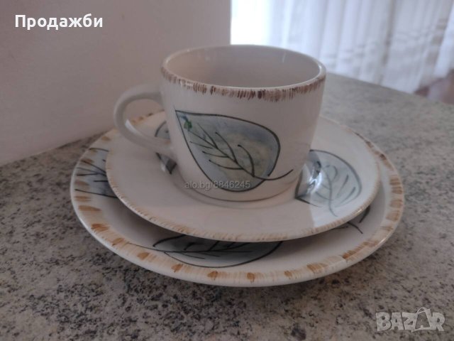 Комплект за кафе/чай от керамика, снимка 1 - Сервизи - 42591135