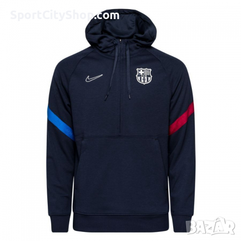 Мъжки суитшърт Nike F.C. Barcelona 1/2-Zip CV9940-451, снимка 1 - Суичъри - 36191342