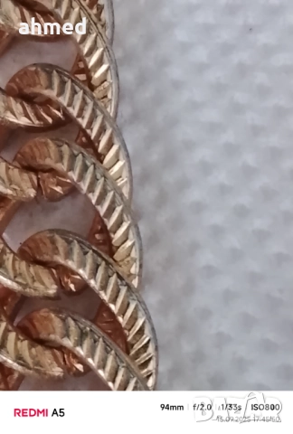 Красив стар позлата ланц позлатан, снимка 4 - Колиета, медальони, синджири - 51723792