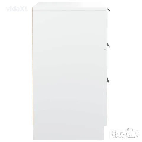 vidaXL Нощни шкафчета, 2 бр, Бял, 40x36x65 см, снимка 7 - Шкафове - 56147966