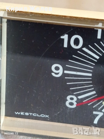 Стар настолен часовник WESTCLOX LUMINOUS SCOTLAND рядък 15500, снимка 3 - Антикварни и старинни предмети - 51959156