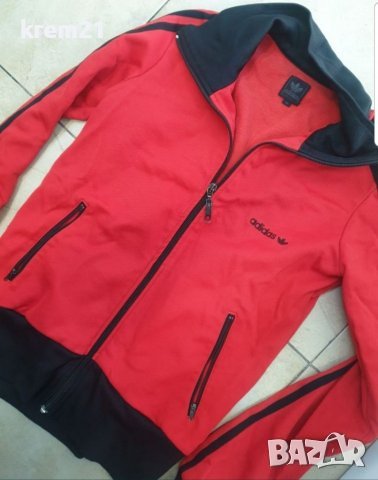 Adidas дамско червено горнище размер 36. s, снимка 6 - Спортни екипи - 38653605