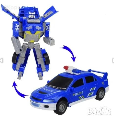 трансформер Bumblebee в полицейска кола в бял или син цвят 625263, снимка 5 - Образователни игри - 48261020