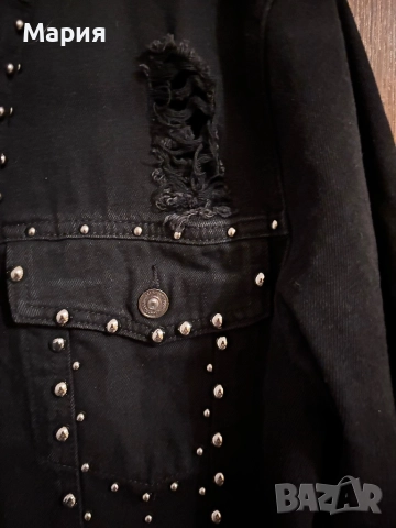 Дънково яке с капси, снимка 2 - Якета - 51600244