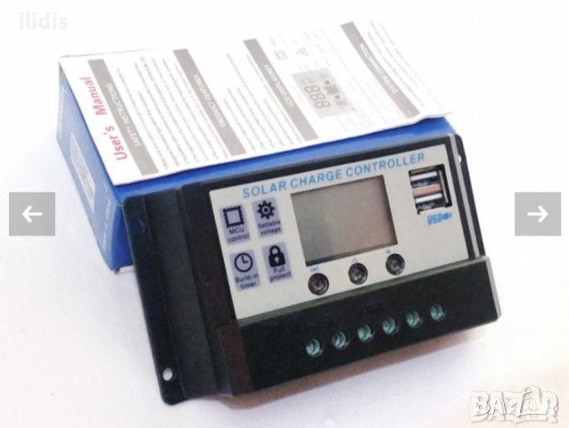   Соларен контролер с дисплей за 12 и 24  волтови акумулатори и системи, снимка 2 - Къмпинг осветление - 41160904