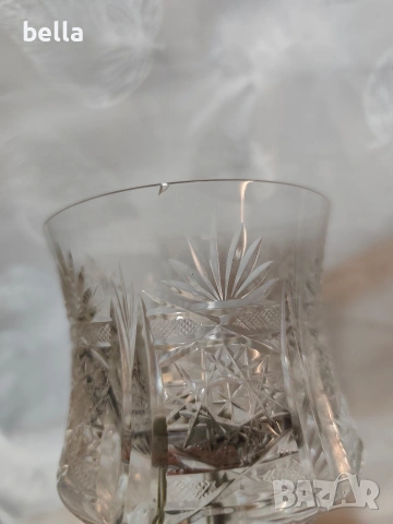 Антикварна чаша висококачествен калай (Pewter) и кристал, снимка 7 - Антикварни и старинни предмети - 53591362