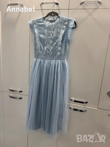 Светло синя шифонена рокля, снимка 2 - Рокли - 52563692