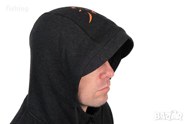 Суичър Fox Collection LW Hoody Black & Orange, снимка 6 - Екипировка - 41388780