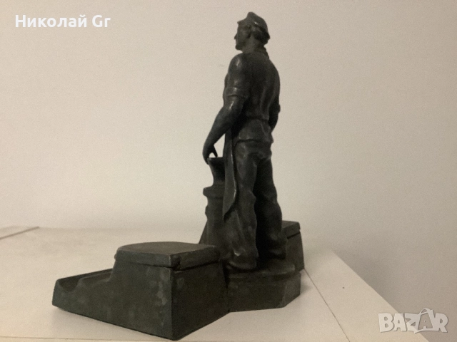 Мастилница времената на социализма отлично състояние  метална сплав, снимка 7 - Колекции - 52351135