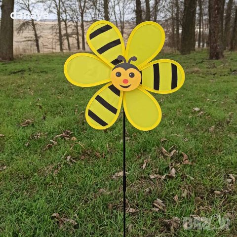 3602 Вятърна въртележка за градини и балкони Пчеличка или Калинка, снимка 2 - Градински мебели, декорация  - 39780231