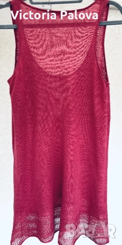 Елегантен ленен потник SANDRO, снимка 7 - Потници - 52064512