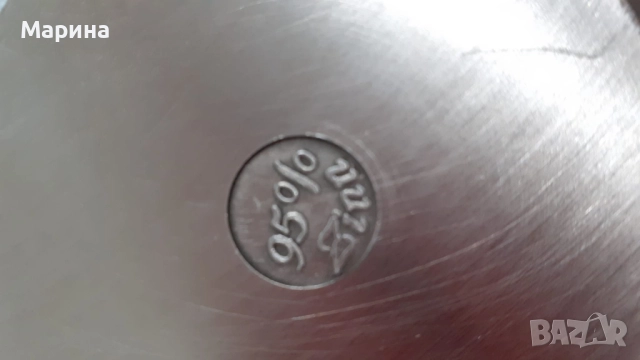 Пепелник от калай Antik*Vintage #107, снимка 5 - Антикварни и старинни предмети - 52420152